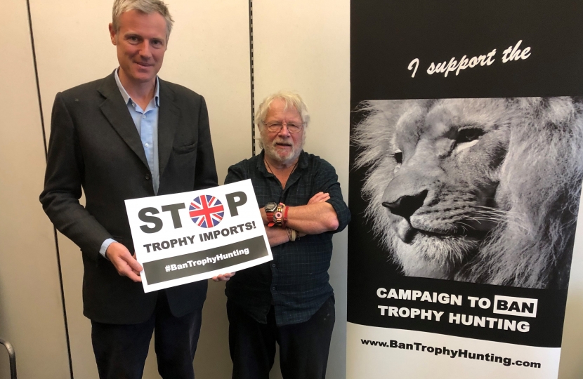 Zac Goldsmith MP and Bill Oddie illegal wildlife trading, ivory, elephant tusks