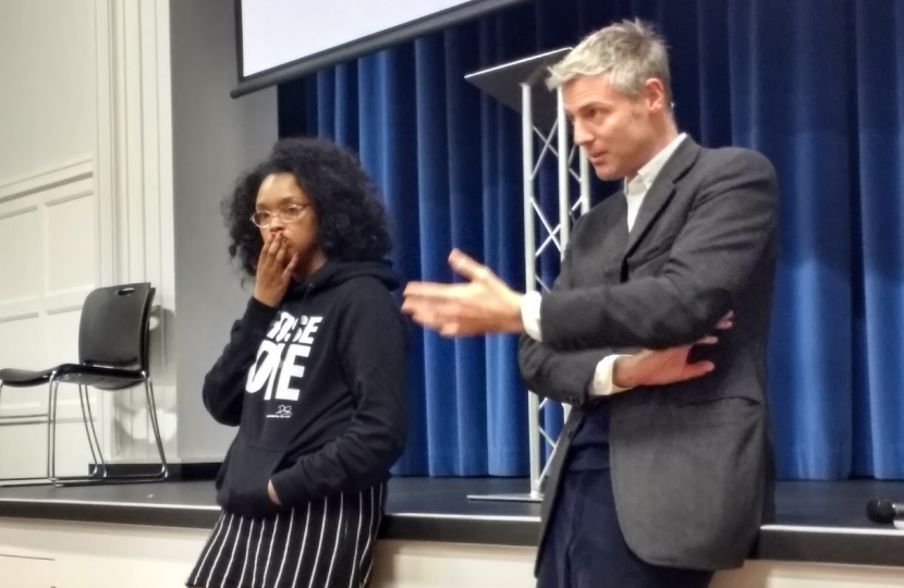 Zac Goldsmith MP and FGM campaigner Nimco Ali at a film screening in Kingston